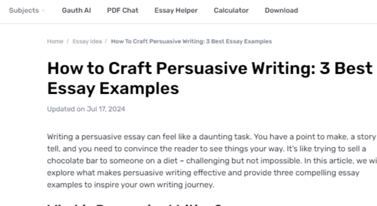What can be Persuasive Writing’s Critical Elements?