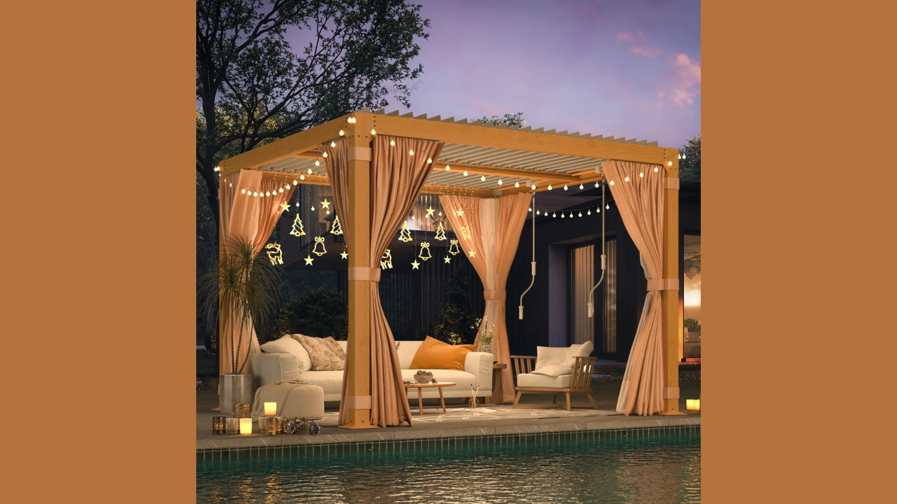 EROMMY 10×10 Louvered Pergola: Rust-Free, Low Maintenance, High Style